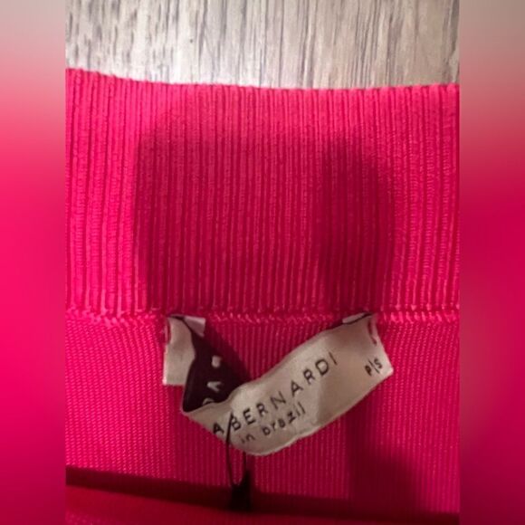 PAOLA BERNARDI Hanne Knit Fridge Skirt In Fushcia size Small NWT$518 - Picture 6 of 9
